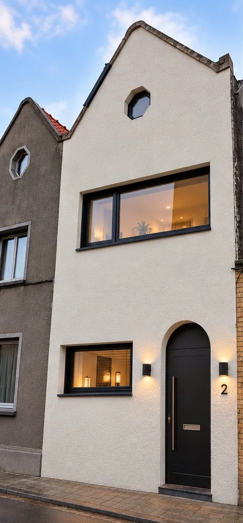 Visualisatie van de voorgevel van Bakkersstraat 2 na renovatie
